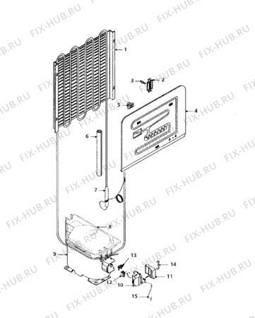 Взрыв-схема холодильника Tricity Bendix EBL4W - Схема узла Cooling system 017
